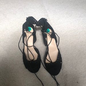 Nine West Black Tie Around Sandal